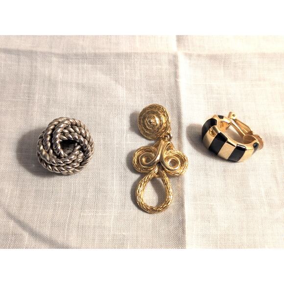 Three Vintage Designer Single Earrings Givenchy, Lucien Piccard, St. John - Picture 1 of 8